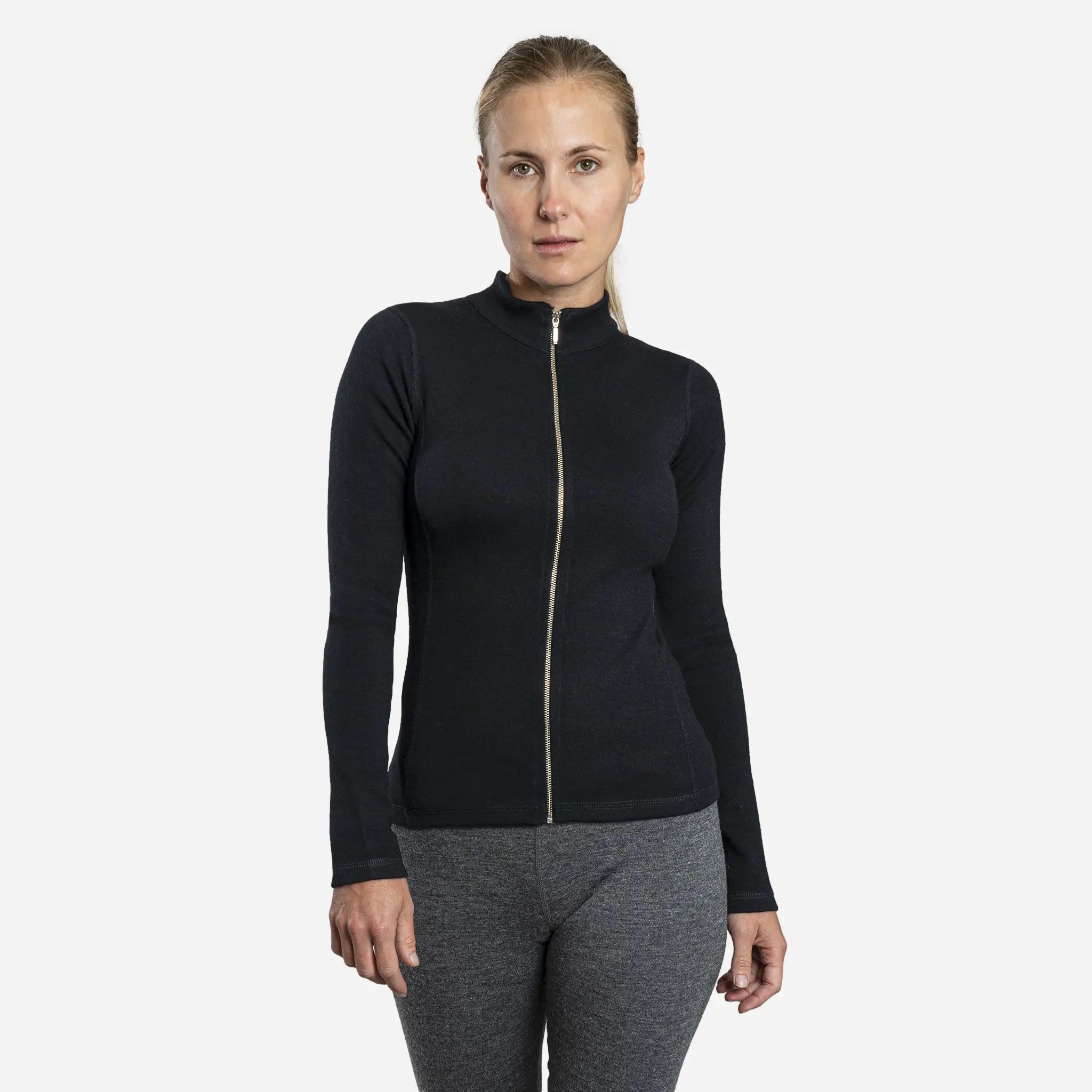 Women's Alpaca Wool Jacket - 420 Midweight Full Zip Fleece Coat for Outdoor Hiking & Winter Travel