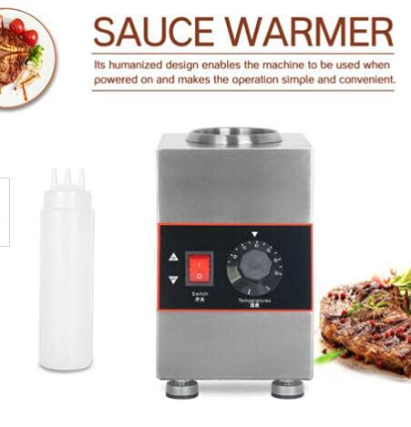 Commercial Electric Sauce Warmer Machine - 650ml Countertop Dispenser for Hot Fudge, Cheese, Caramel & Jam (86°F~185°F) | Perfect for Restaurants, Cafes & Dessert Shops