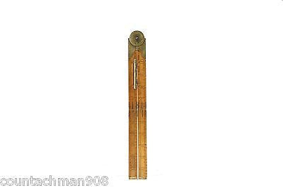 Lufkin 863L Folding Rule with Protractor & Level - Precision Architect Inclinometer for Woodworking, Construction & DIY Projects