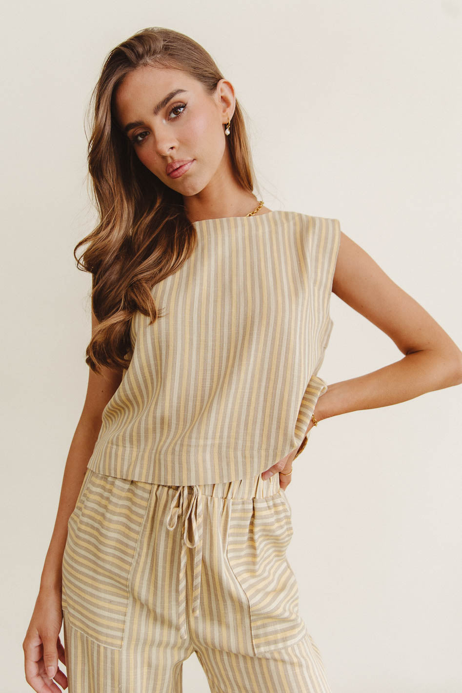 Alix Striped Tank Top for Women - Soft & Comfortable Summer Sleeveless Shirt - Perfect for Beach, Vacation & Casual Outings
