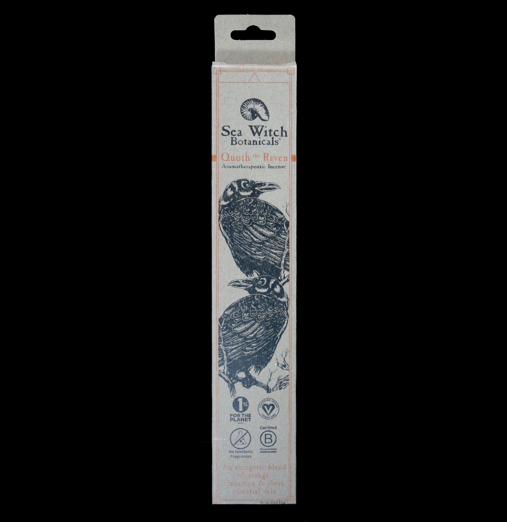 Quoth the Raven Scented Incense Sticks - Gothic Home Fragrance for Meditation, Yoga & Relaxation - Perfect for Halloween Decor & Edgar Allan Poe Inspired Spaces