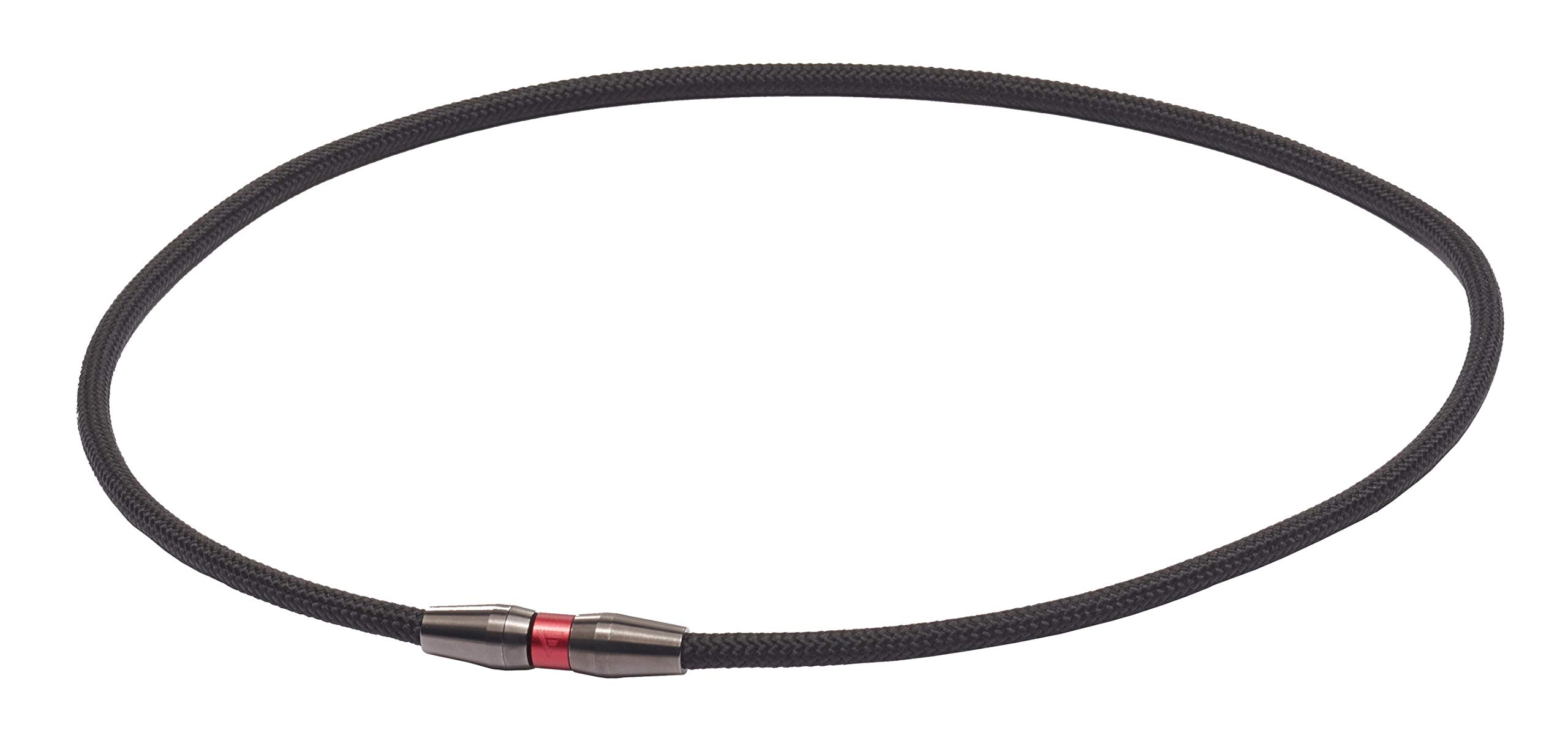 Phiten Metax Necklace for Men & Women - 20 Inch Black Durable Polyester Rope with Stainless Steel Snap Clasp | Titanium-Infused for Enhanced Performance | Ideal for Sports, Gym, Workouts & Everyday Wear