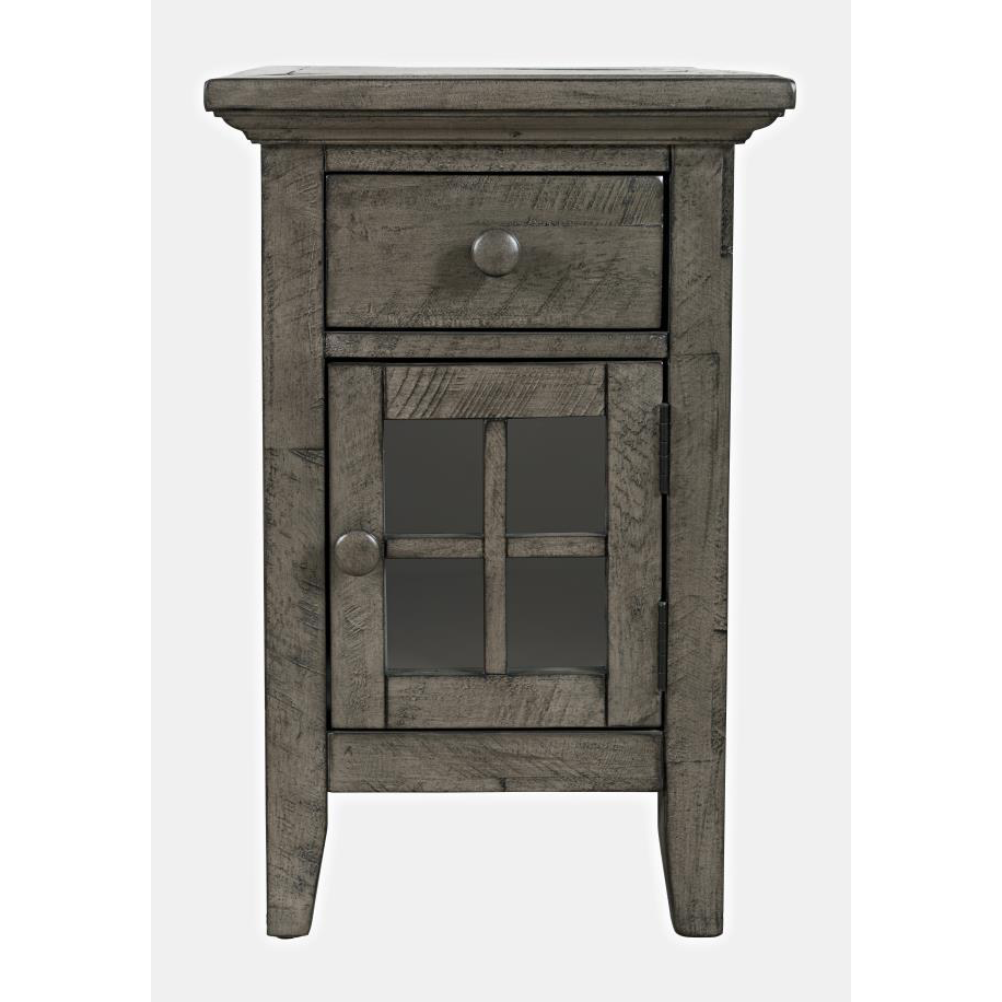 Craftsman Power Side Table with Stone Top - Durable Outdoor Patio Furniture for Garden, Deck, and Poolside Relaxation