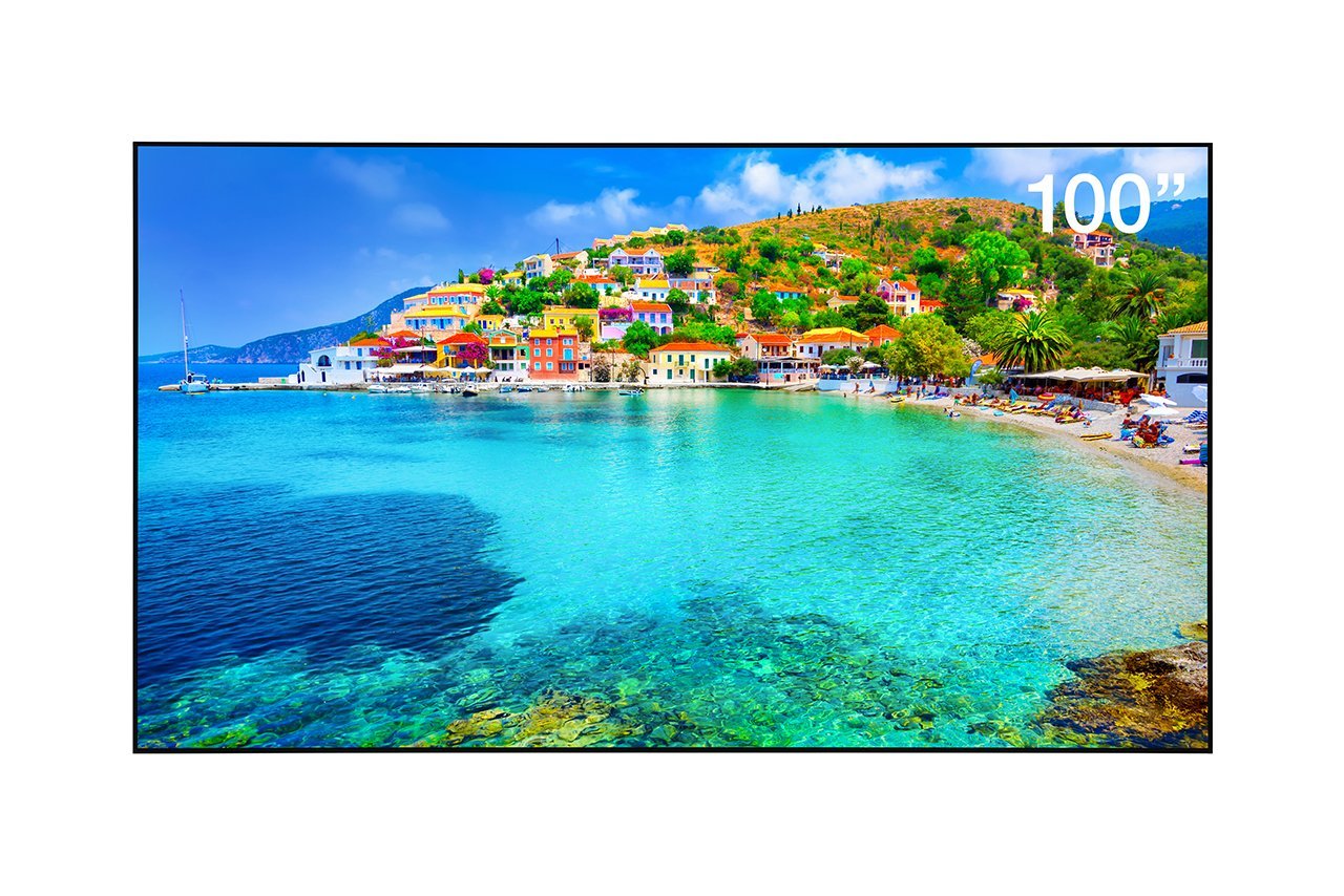 Epson ELPSC35 100-Inch Projector Screen - HD 4K Ready, Matte White for Home Theater, Office Presentations & Outdoor Movie Nights