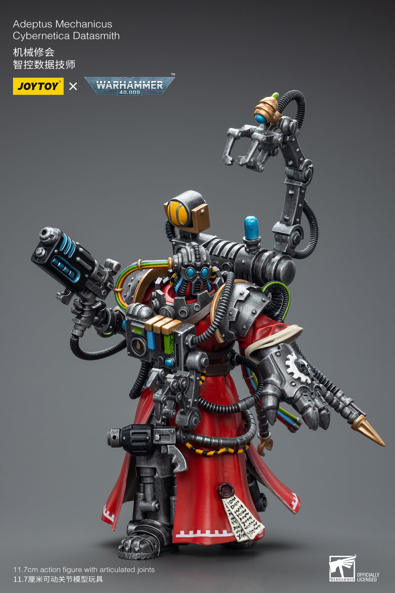1/18 JOYTOY Warhammer 40K Adeptus Mechanicus Cybernetica Datasmith Action Figure - Highly Detailed Collectible Miniature for Tabletop Gaming & Display