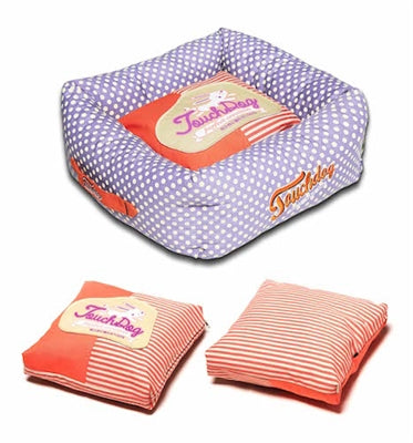 Easy Wash Square Fashion Dog Bed - Stylish & Comfortable Pet Bed for Small Medium Large Dogs - Perfect for Home, Crate, or Travel Use