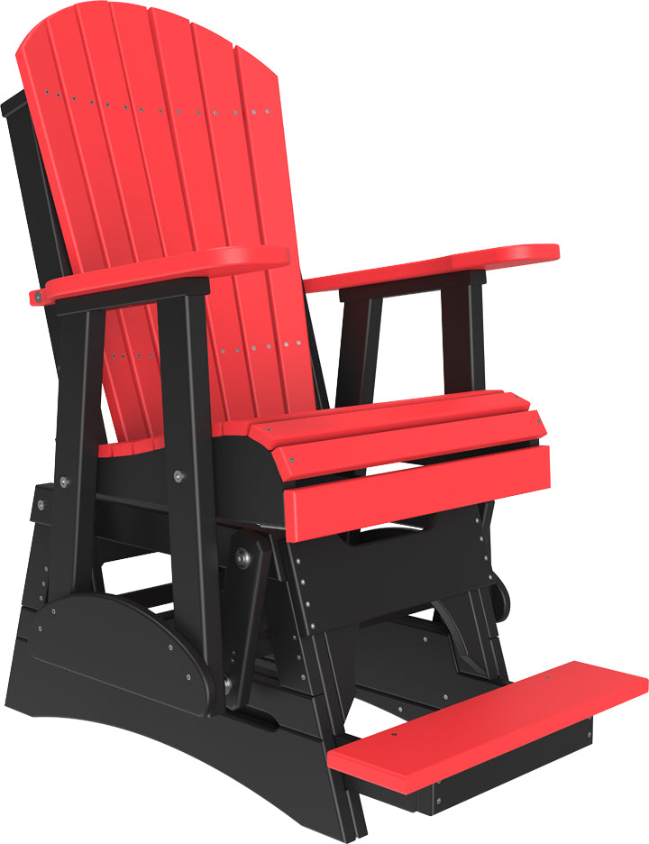 LuxCraft 2-Foot Adirondack Balcony Glider Chair - Outdoor Patio Rocking Chair for Small Spaces, Porch, Deck & Garden Relaxation