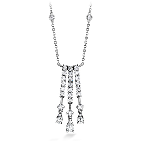 Hearts On Fire Aerial Elegance Drop Pendant Necklace - 14K White Gold Diamond Necklace for Women, Elegant Dangling Jewelry for Date Night & Special Occasions
