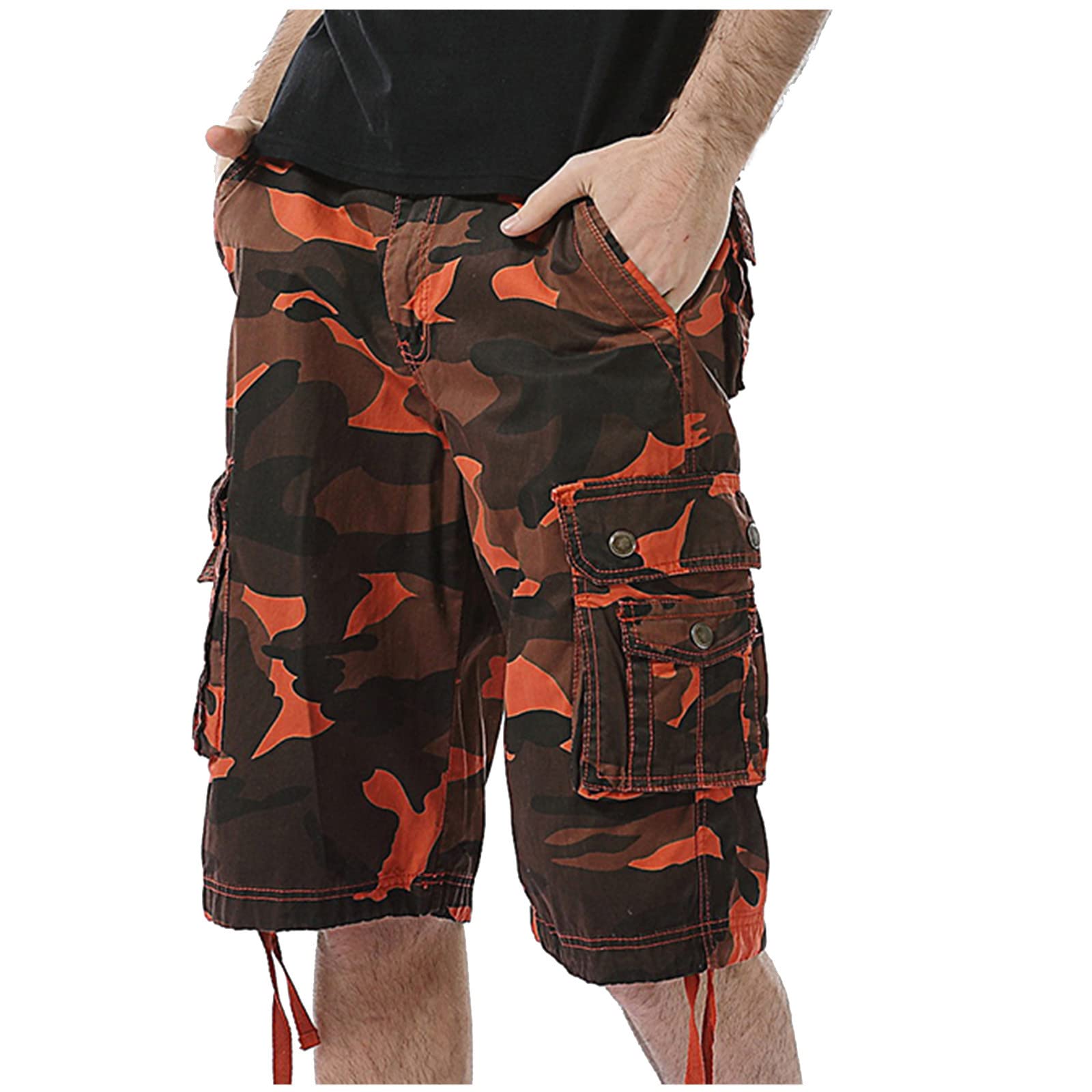 Jsaierl Men's Athletic Shorts - Lightweight Quick-Dry Water Resistant Cargo Hiking Shorts for Outdoor Sports & Tactical Activities | Perfect for Running, Camping, Gym Workouts & Summer Adventures