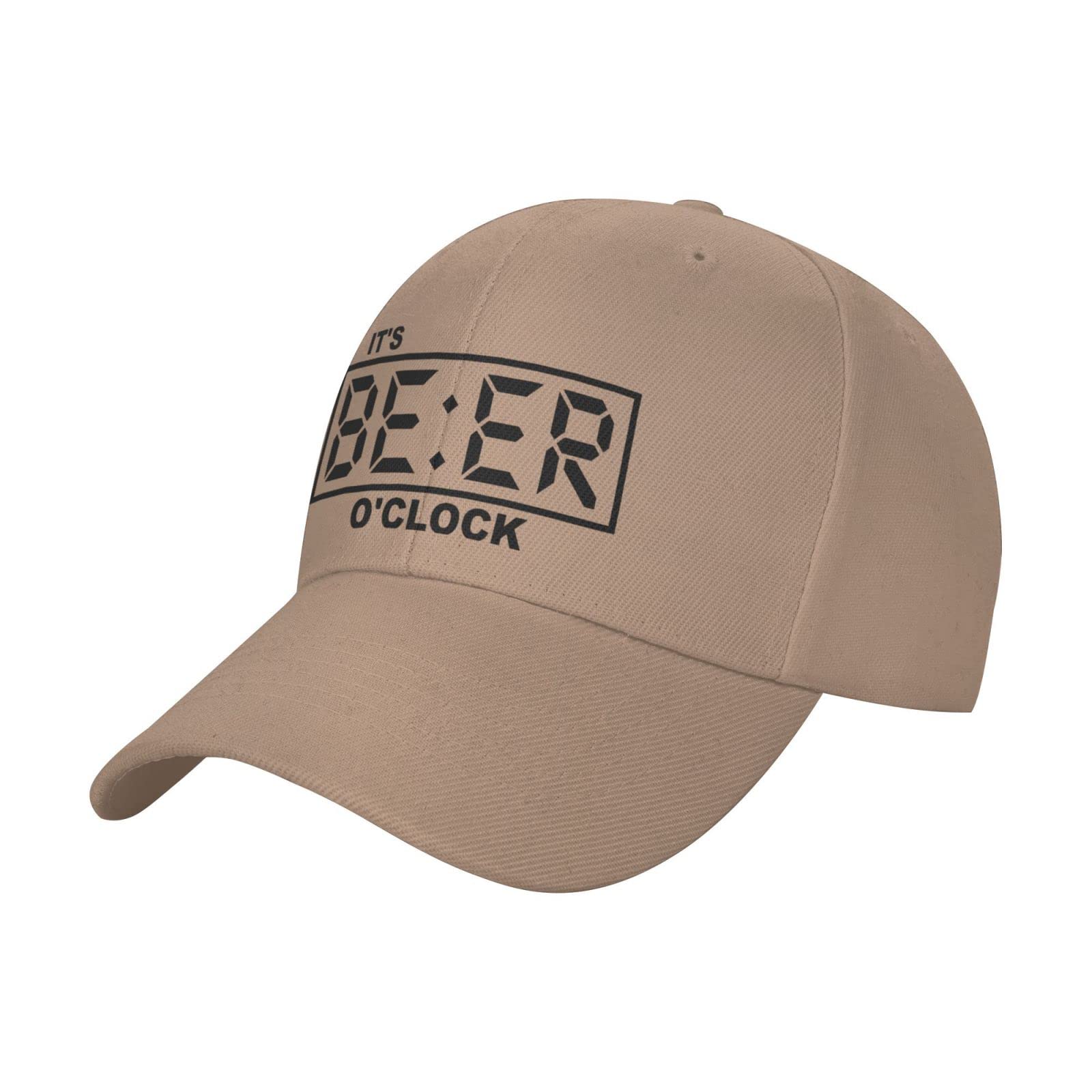 NW Beer O'Clock Trucker Hat for Men & Women - Adjustable Baseball Cap in Gray - Perfect for Outdoor Events, Sports & Casual Wear