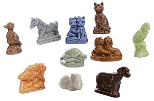 Miniature Porcelain Pet Figurine Collection - Wade Complete Pet Shop Set for Home Decor, Shelf Display & Gift Giving