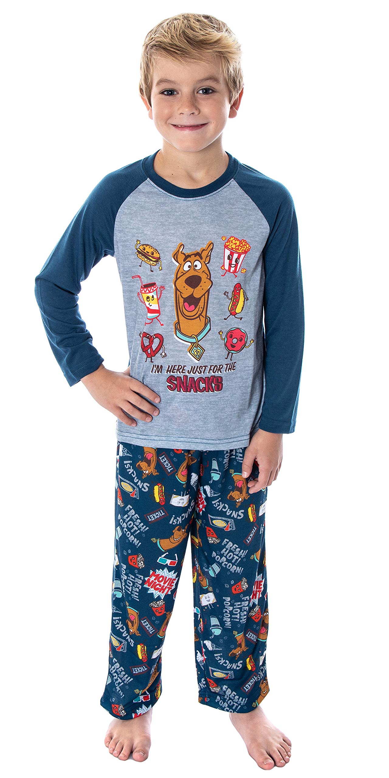 Scooby Doo Pajamas for Boys - 2-Piece Cartoon Character Kids Pajama Set with Scooby Snacks Print | Soft & Comfortable Sleepwear for Bedtime, Sleepovers, and Family Movie Nights
