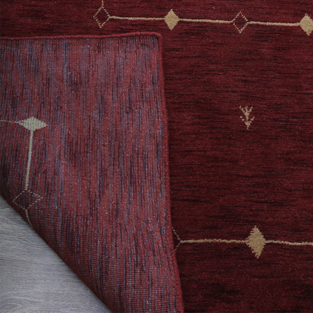 Premium Hand-Knotted Wool Plaid Rug - Soft & Durable for Living Room, Bedroom, or Office Decor