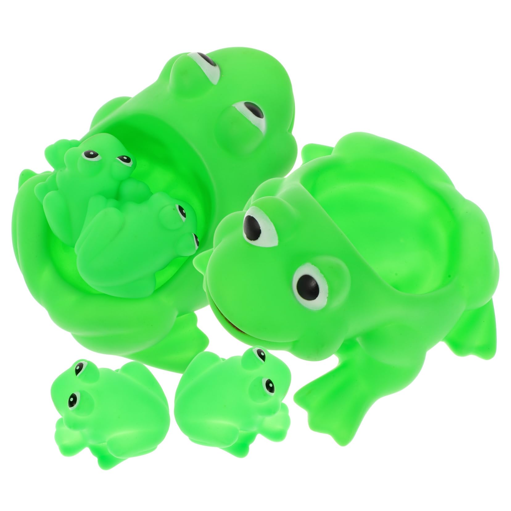 FAVOMOTO 6 Pack Shower Toys for Kids - Fun Bath Squirter Toys Set for Toddlers, Slow Rising Pool Toys (Green) - Perfect for Bathtime, Swimming Pools & Water Play Activities