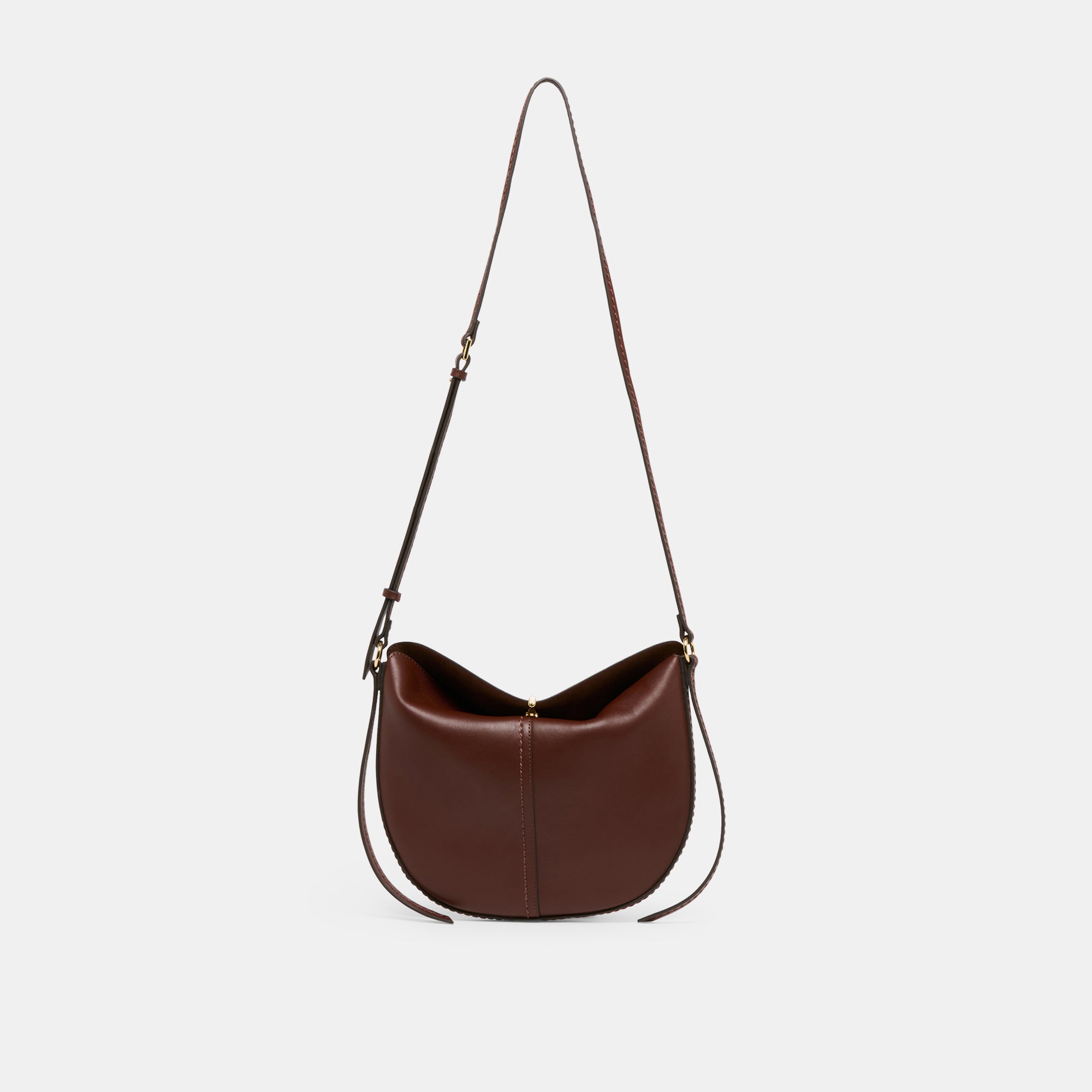 BURANO Crossbody Bag for Women - Genuine Brown Leather Purse - Stylish & Durable Handbag for Everyday Use, Travel, and Work