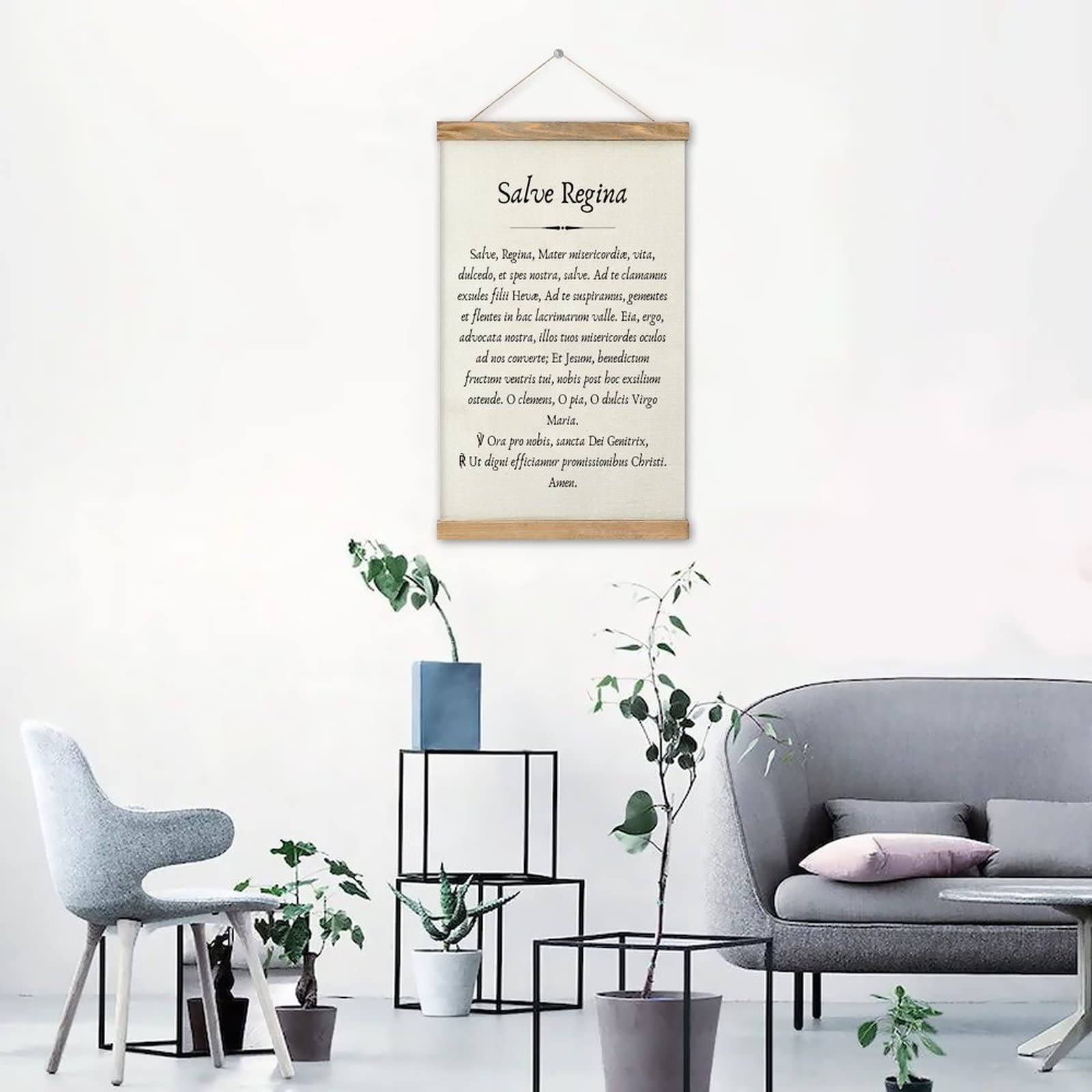 Premium Magnetic Poster Hanger Kit - Teak Wood Frame & Canvas Hanger for Wall Art (12 Inch) - Perfect for Hanging Posters, Canvas Prints, and Artwork in Home, Office, or Gallery