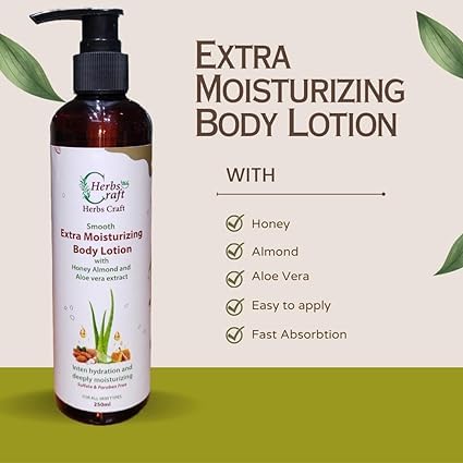 Herbs Craft Herbal Ayurvedic Lotion & Cream - Vitamin C Enriched Unisex Body Care for Men & Women | Extra Moisturizing Face & Body Lotion, Cleansing Milk | Perfect for Daily Skincare Routine & Ayurvedic Wellness