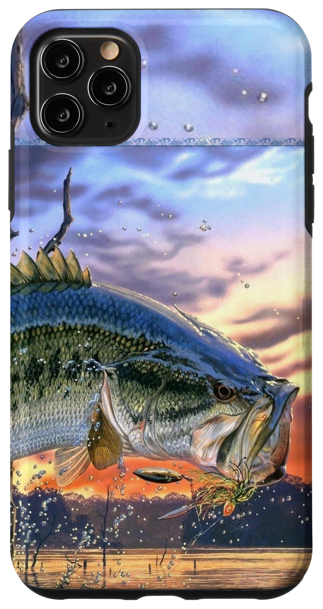 iPhone 11 Pro Max Case - Largemouth Bass Fishing Design, Durable Protective Cover for Men | Perfect Gift for Anglers & Outdoor Enthusiasts | Ideal for Fishing Trips, Camping & Outdoor Adventures