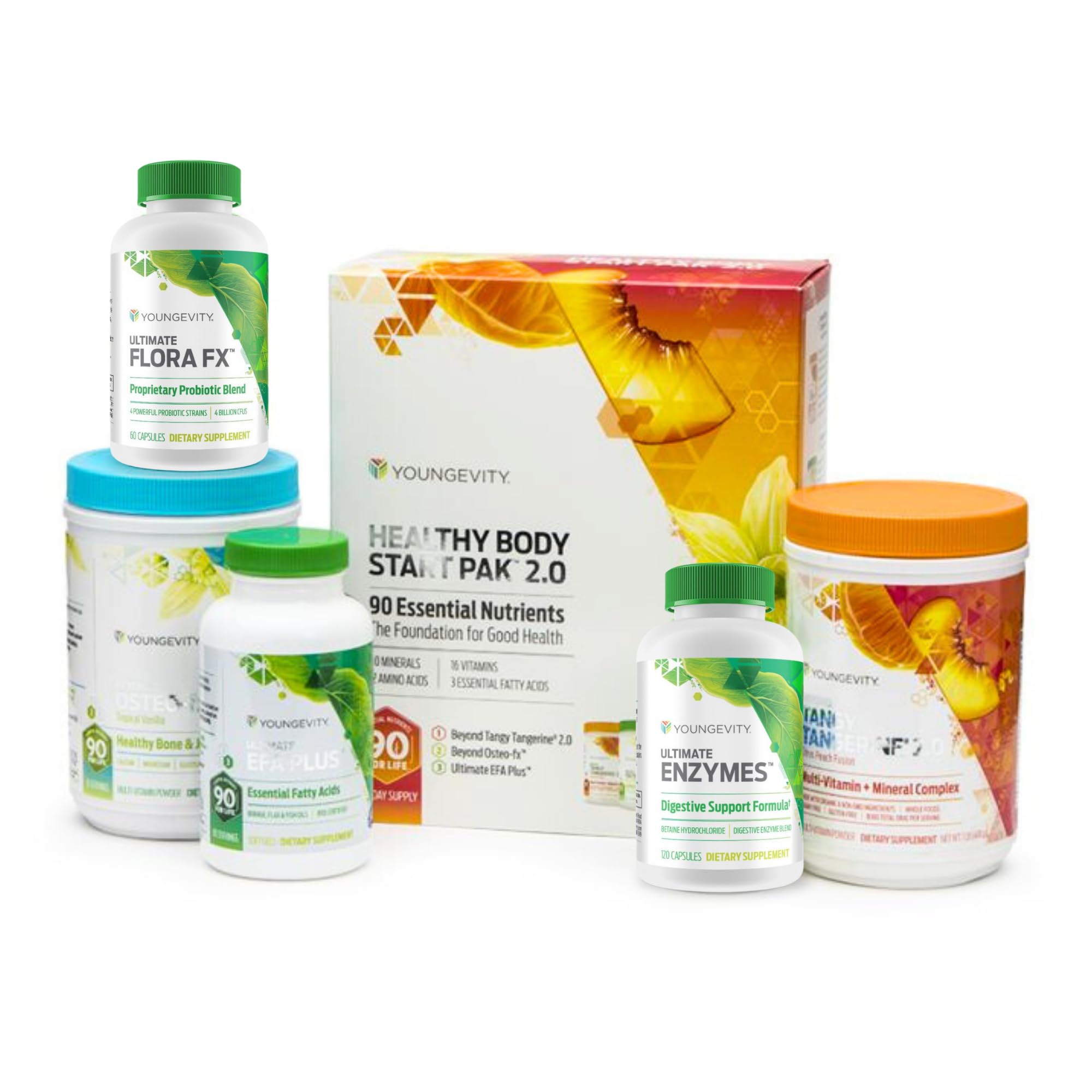 Youngevity Healthy Body Digestion Pack 2.0 - Natural Digestive Support Supplement for Gut Health & Wellness | Supports Bloating Relief & Nutrient Absorption - Ideal for Daily Digestive Care & Detox