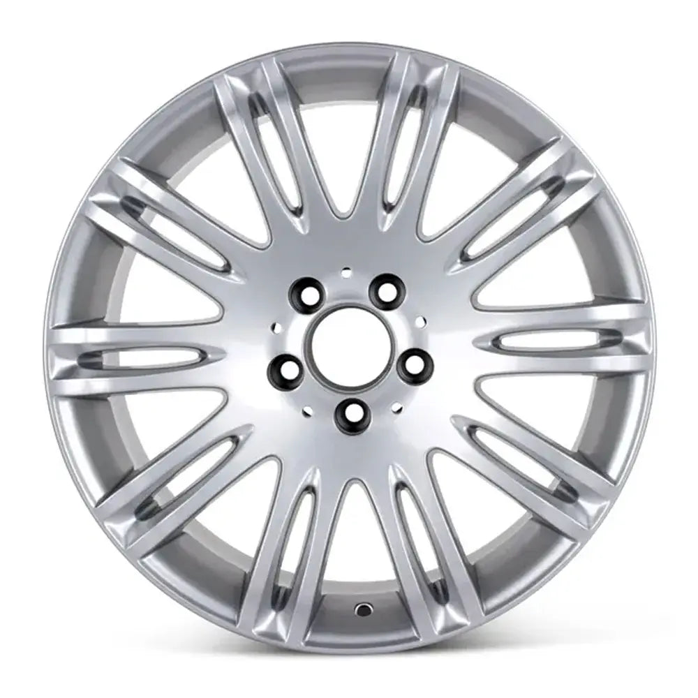 18 Inch Front Mercedes E350 Wheel Replacement - Machined Silver Replica Rim 65432 | Perfect for Car Upgrades & Luxury Vehicle Customization