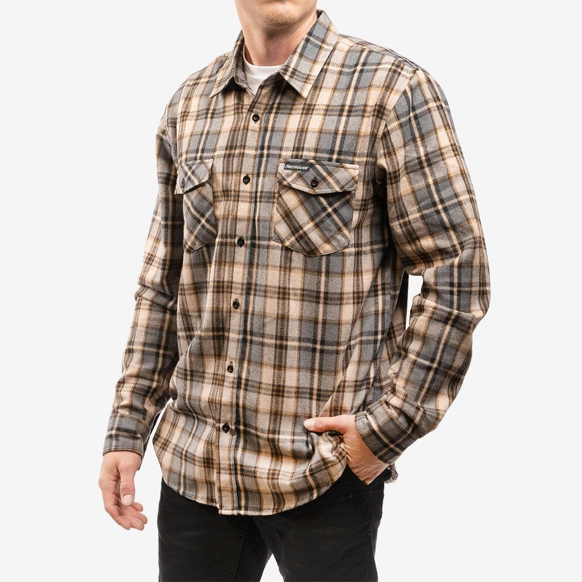 FASTHOUSE Saturday Night Special Flannel Shirt - Soft Plaid Button-Down for Men & Women - Cozy Fall & Winter Wear for Camping, Bonfires & Outdoor Adventures