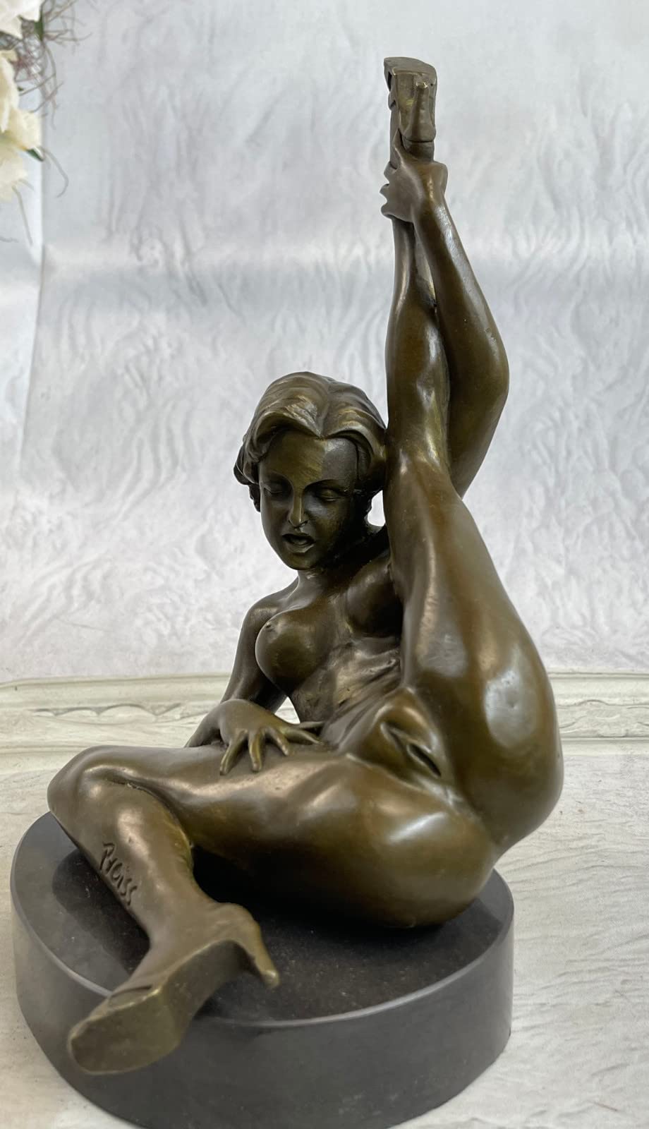 100% Bronze Erotic Sculpture - Signed European Bronze Nude Art Statue | Hot Cast Figurine Gift for Home Decor & Luxury Collection