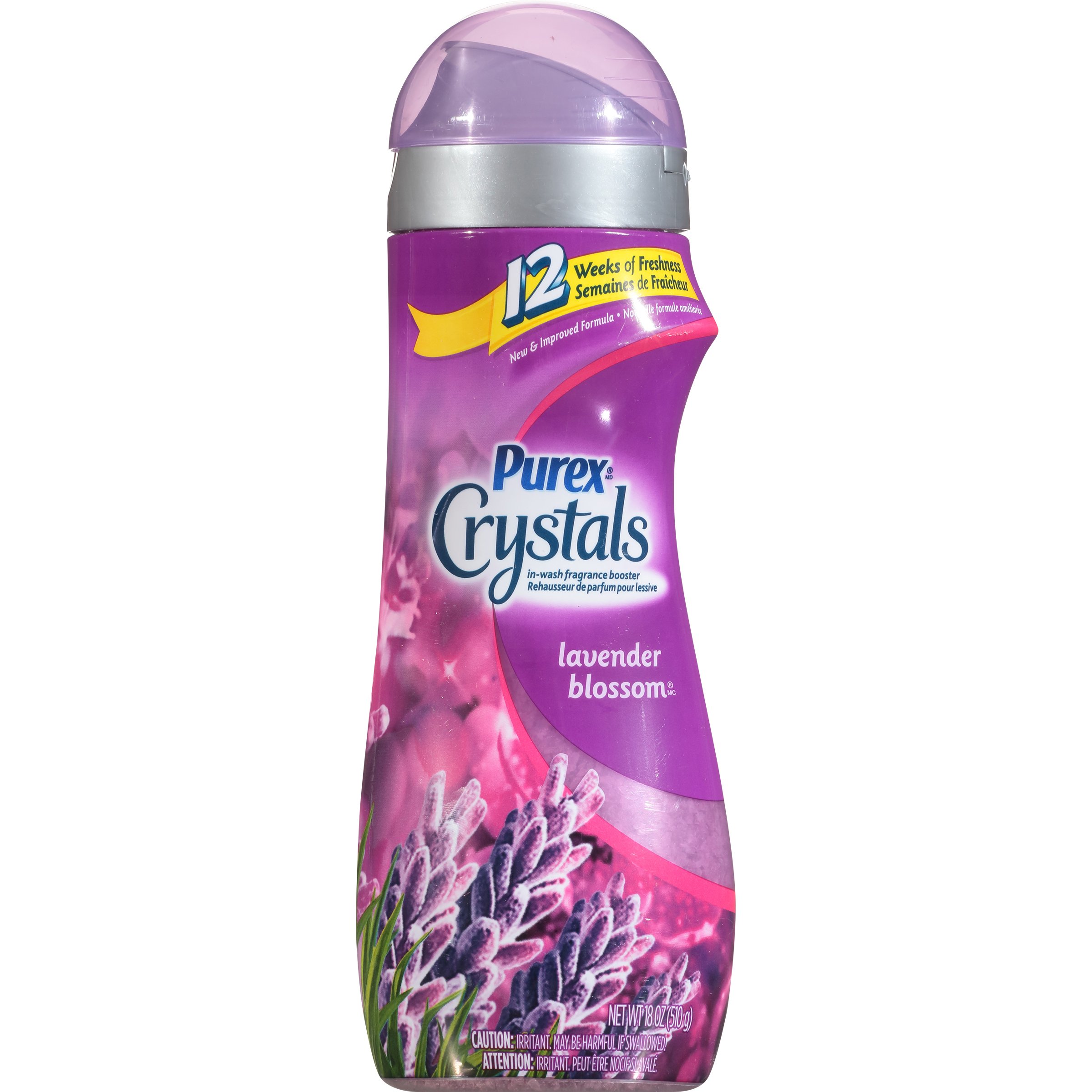 Purex Crystals In-Wash Fragrance Booster, Lavender Blossom Scent, 18 Ounce - Long-Lasting Freshness for Laundry, Sheets & Towels | Perfect for Home, Gym & Travel Use