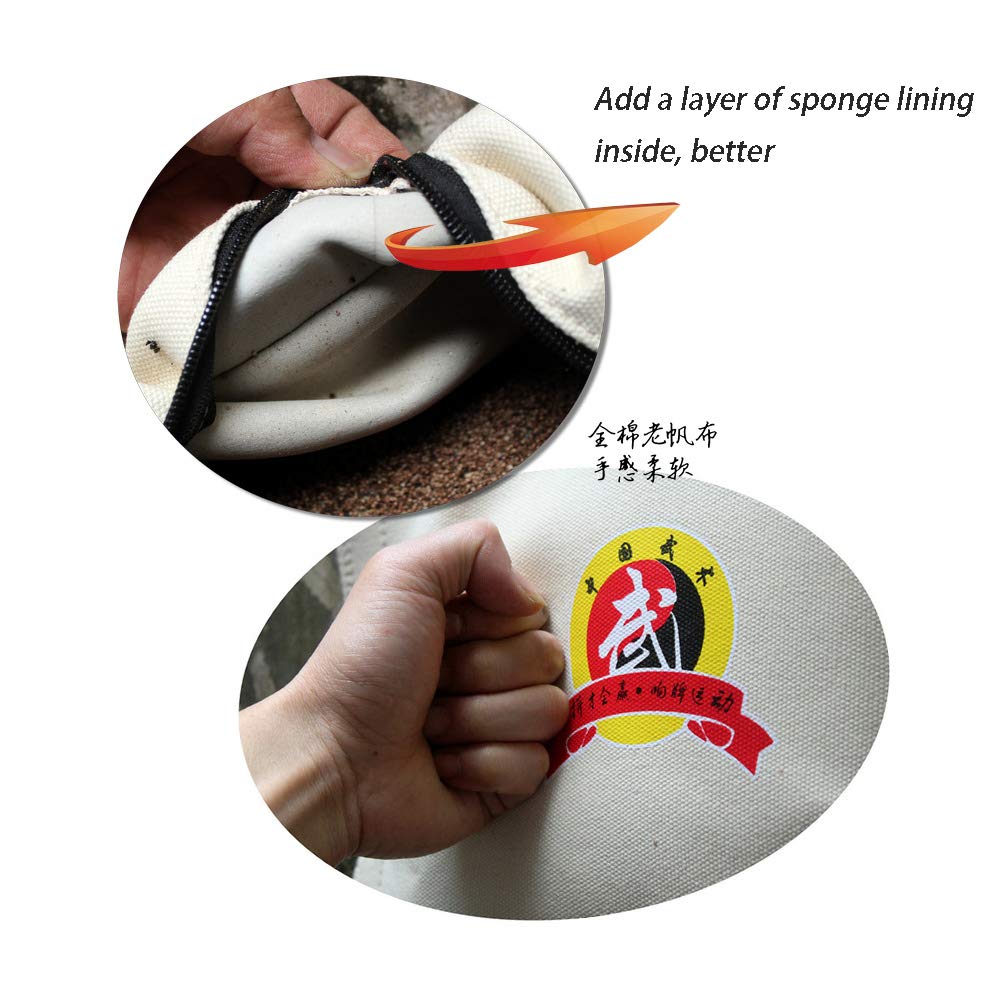 Premium Canvas Wing Chun Wall Punching Bag - Durable Kung Fu Training Sand Bag for Martial Arts, Boxing & MMA - Perfect for Home Gym, Dojo & Self-Defense Practice