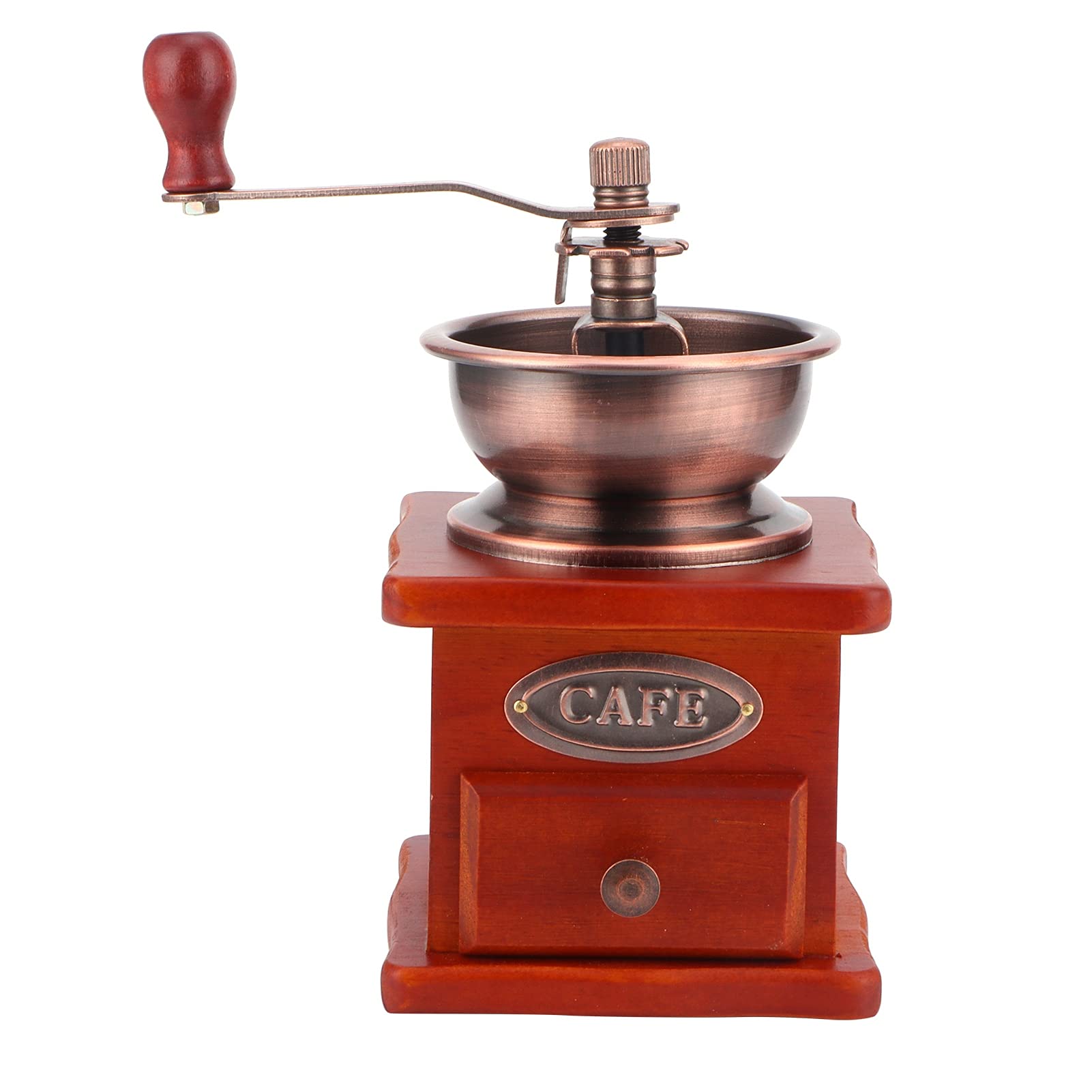 Premium Manual Coffee Grinder - Vintage Wooden Hand Crank Mill for Fresh Ground Coffee Beans, Durable & Wear-Resistant - Perfect for Home, Camping & Travel Brewing