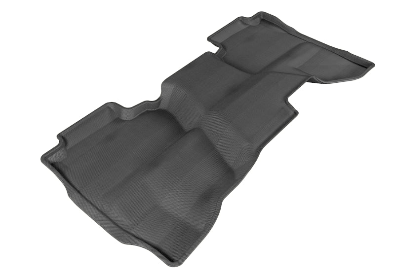 3D MAXpider Kagu Custom Fit Floor Mats for 2014-2019 Chevrolet/GMC Silverado Double Cab - 2nd Row All-Weather Protection, Black | Perfect for Off-Roading, Daily Commutes & Family Road Trips