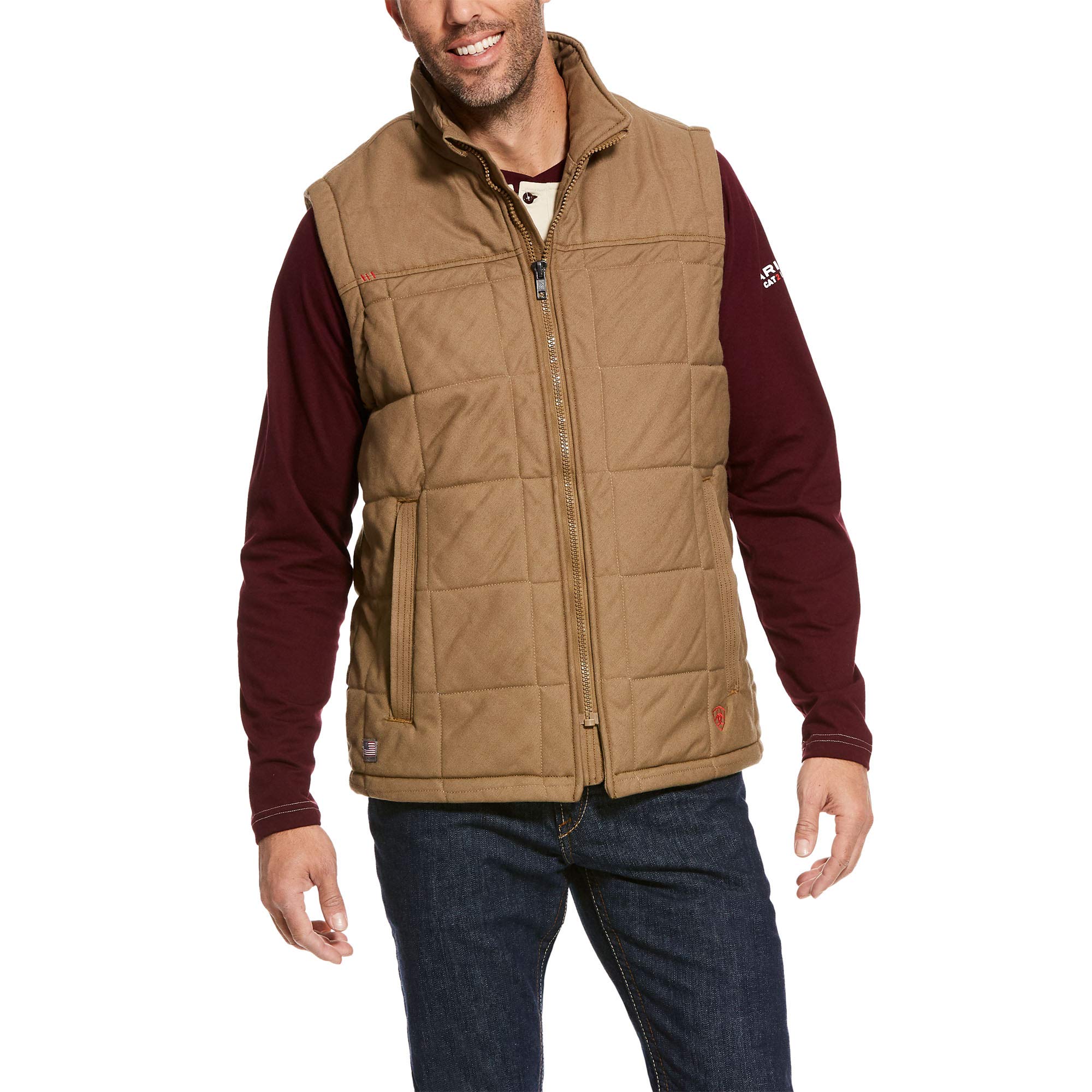 ARIAT Men's Fr Crius Insulated Vest for Outdoor Work & Hiking