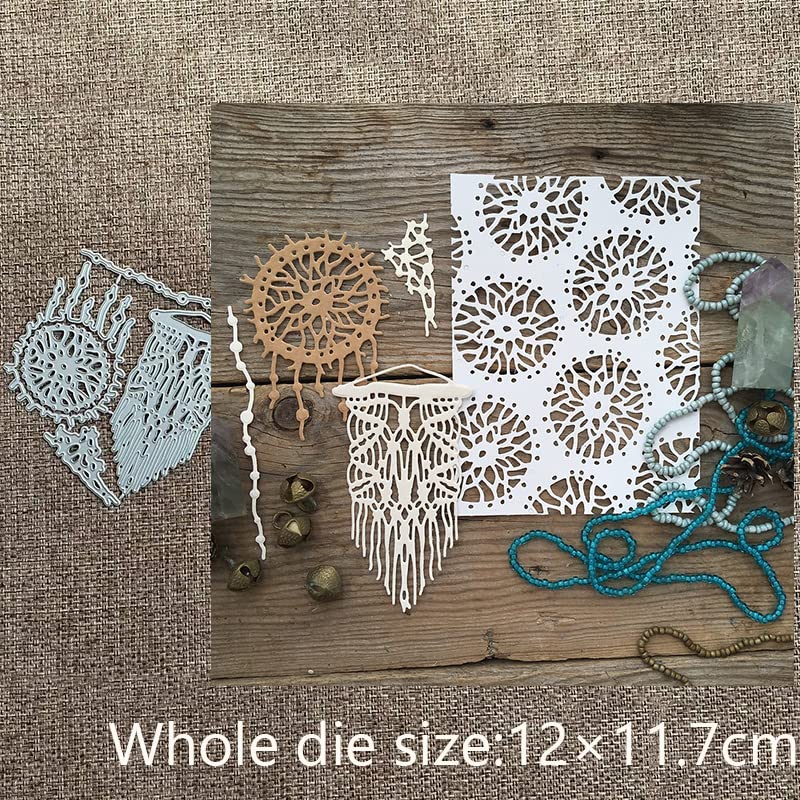 Premium Metal Stencil Die for Dreamcatcher Lace - Scrapbooking, Card Making, Greeting Cards, DIY Crafts - Perfect for Birthday, Wedding, Halloween, Christmas & Holiday Decorations