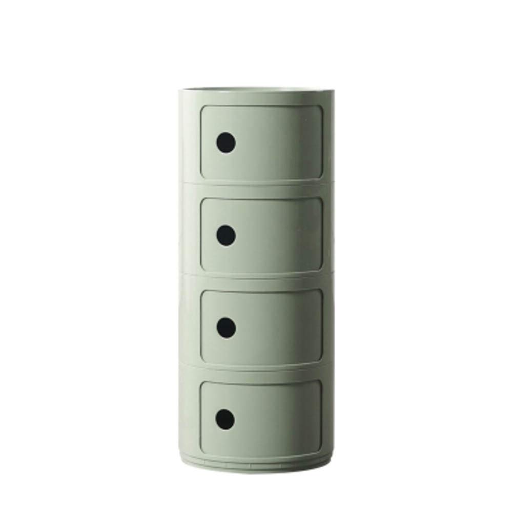 Modern Portable Nightstand for Bedroom & Living Room - Green 2-Tier Plastic End Table with Storage, Perfect for Small Spaces, Sofa Couch Side Table | Compact Home & Apartment Furniture for Convenient Organization