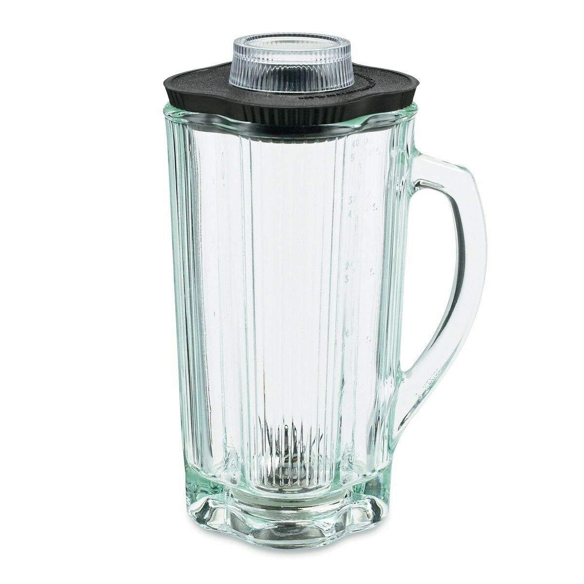 Waring Commercial Blender Replacement 40oz Glass Jar with Stainless Steel Blade & Lid - Perfect for Smoothies, Soups & Food Prep in Restaurants & Kitchens