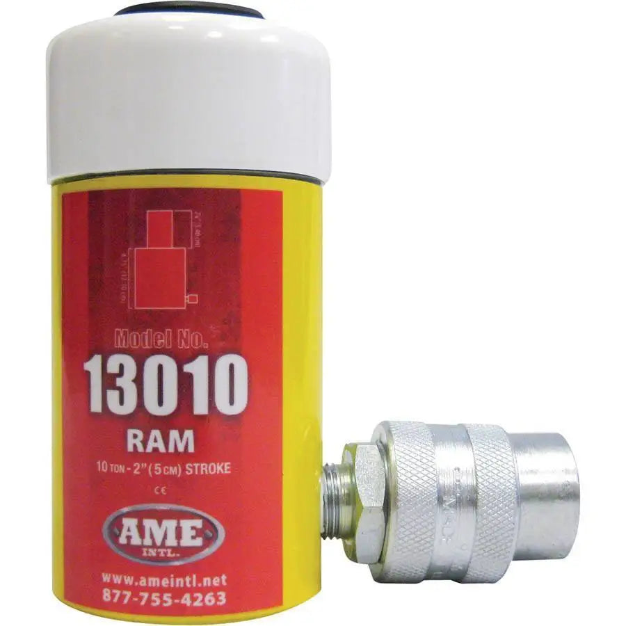 10 Ton Hydraulic Ram with 2 1/8 Inch Stroke - Heavy Duty Hydraulic Cylinder for Automotive Repair, Industrial Equipment & Farm Machinery