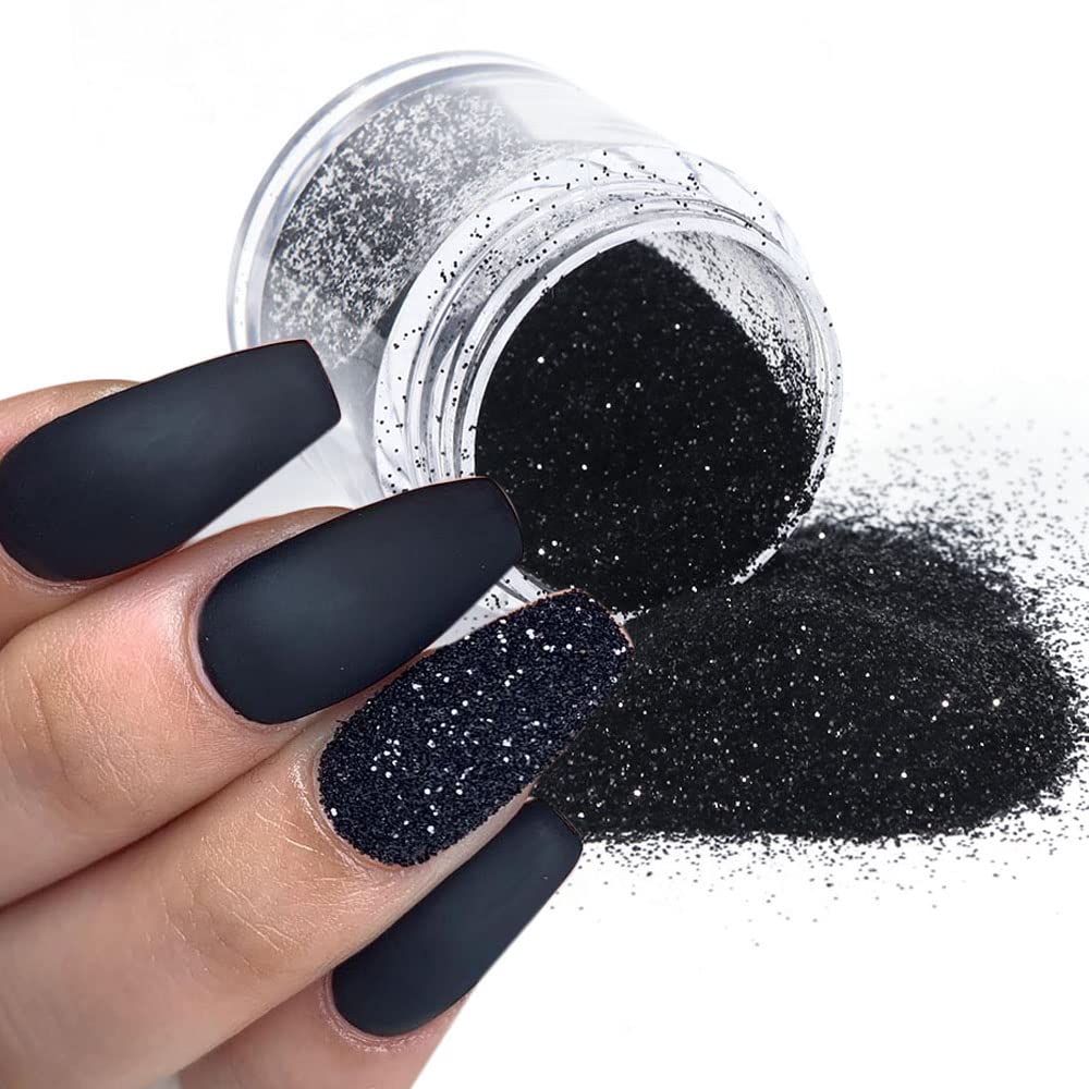 2PCS Chrome Nail Powder - White Holographic Shimmer Glitter for Nail Art | Shining Sugar Diamond & Rainbow Laser Powder | Perfect for Manicure, Nail Decoration & DIY Nail Designs at Home or Salon