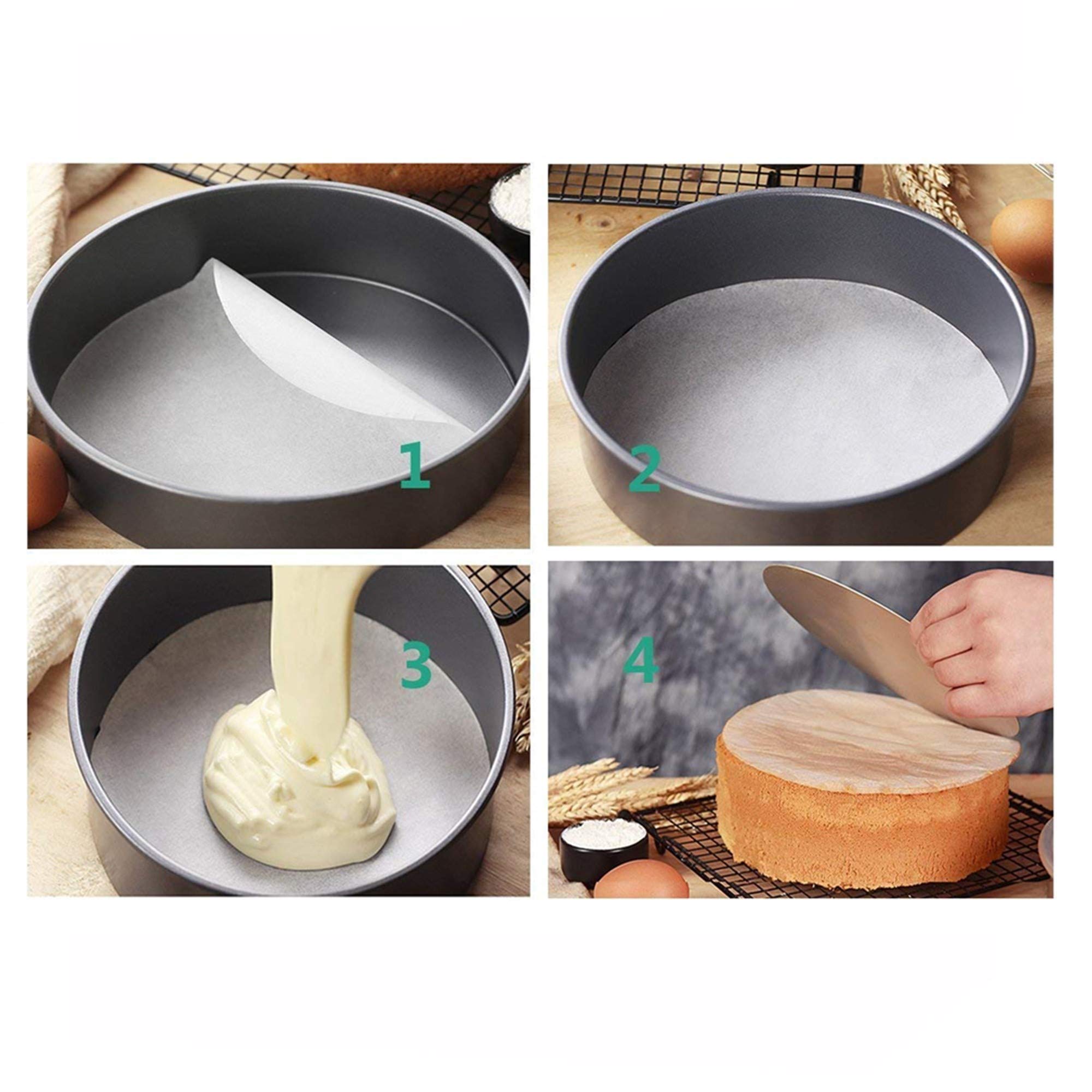 8.5 Inch Silicone Air Fryer Pot - Food Safe Oven Accessories for Air Fryers, Non-Flammable Replacement for Parchment Paper (7-Pack, White) | Perfect for Healthy Cooking, Roasting Vegetables & Baking Snacks