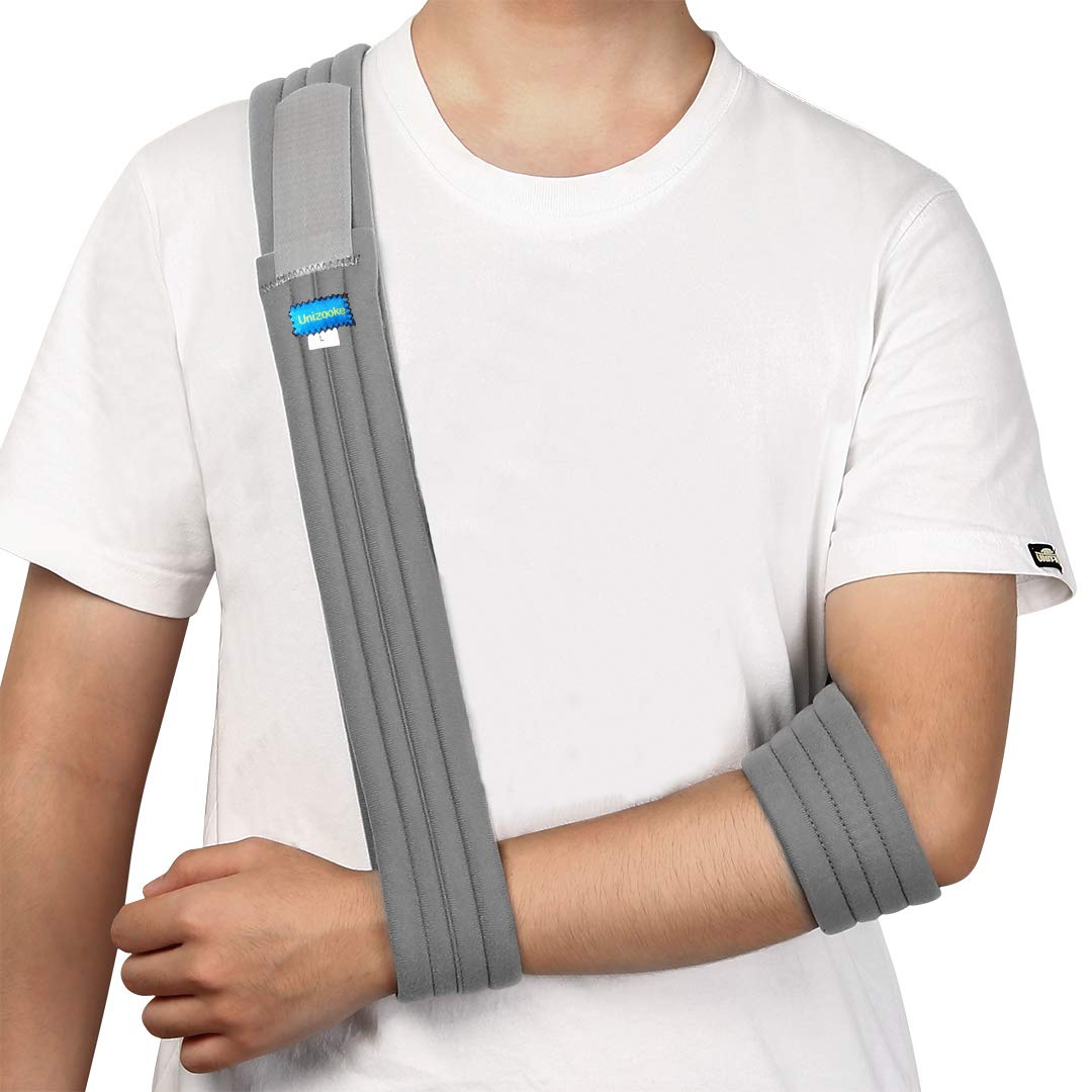 Adjustable Arm Sling for Broken & Fractured Bones - Medical Shoulder Support Strap with Rotator Cuff Immobilizer - Lightweight & Comfortable for Left or Right Arm - Men & Women (Ideal for Post-Surgery, Sports Injuries & Daily Recovery)