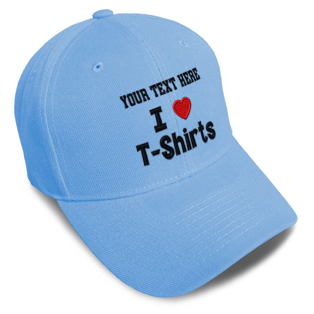Baseball Cap with Red Heart Design - I Love T-Shirts Hobby Hat for Men & Women | Perfect for Casual Wear, Sports Fans & Gift Giving