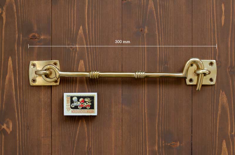 Brass Hasp with Padlock Loop 250mm - Heavy Duty Latch for Gates, Sheds & Toolboxes - Secure Outdoor & Indoor Use