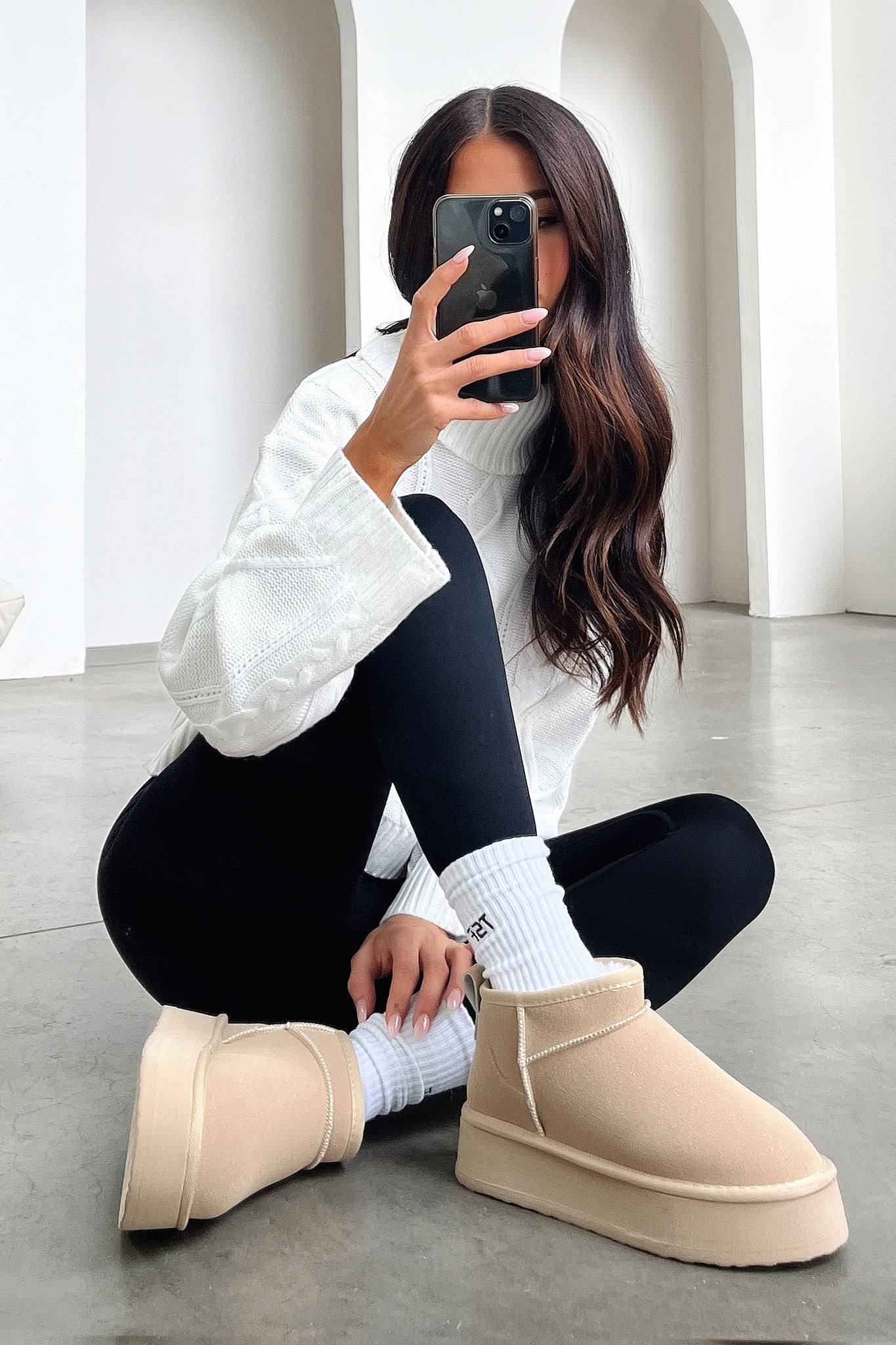 Eesha Women's Platform Boots Sand - Stylish Chunky Heel Ankle Boots for Fall & Winter | Comfortable & Fashionable for Casual Outfits, Parties & Work