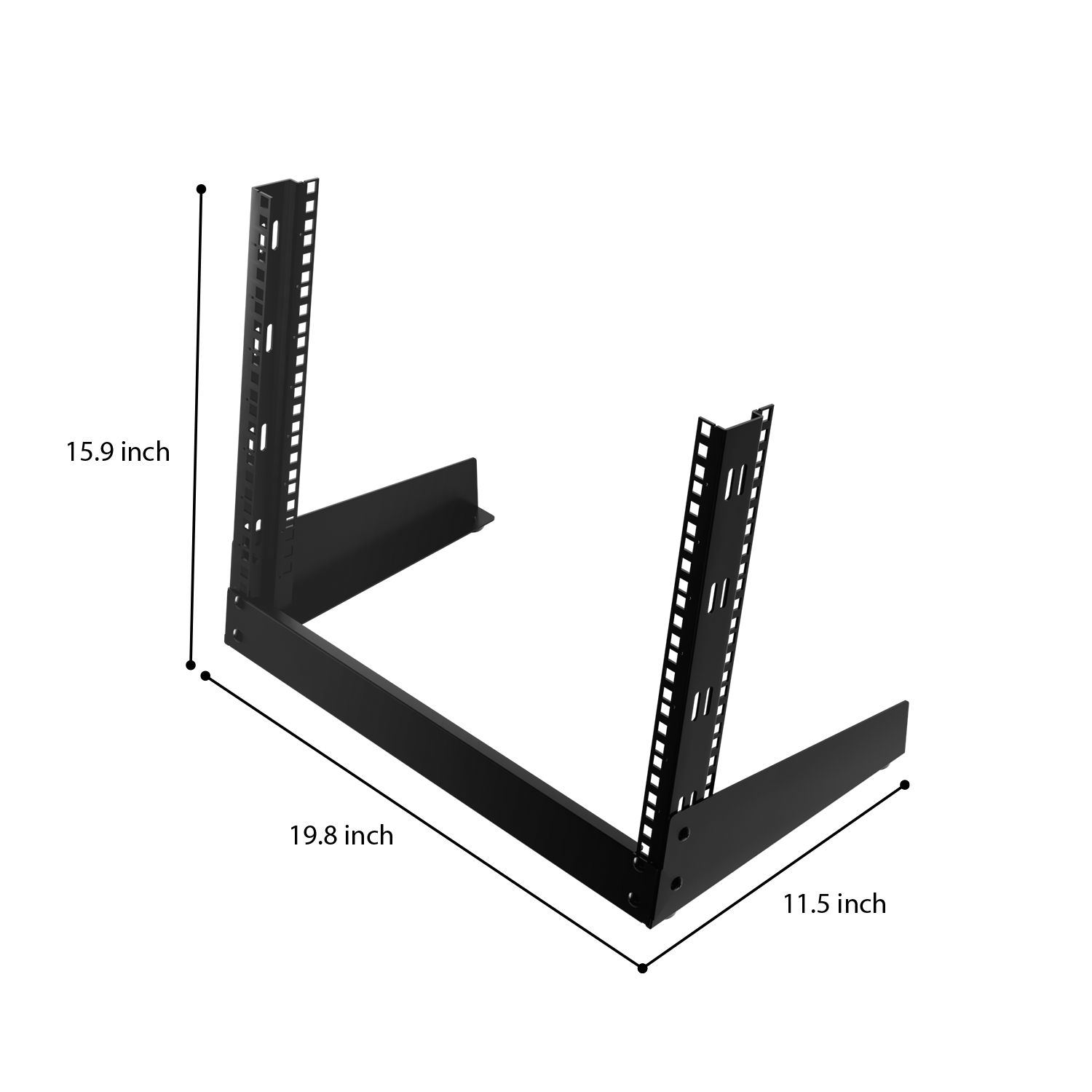 8U 19-Inch Open Frame Server Rack for Network Equipment - Perfect for Data Centers, Home Offices, and IT Closets