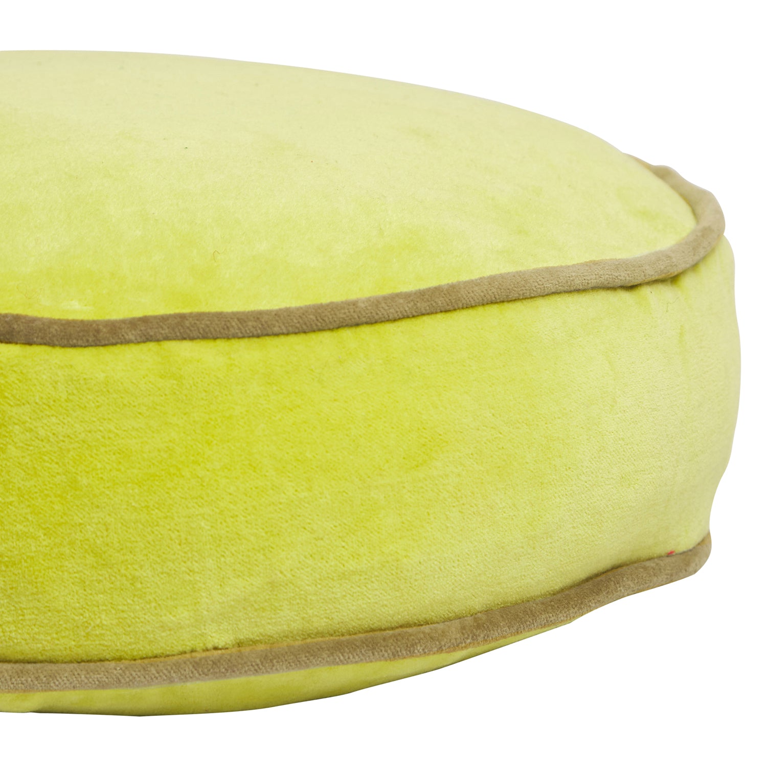 Castillo Round Velvet Cushion - Soft & Plush Green Throw Pillow for Sofa, Bed, Chair - Home Decor Accent for Living Room, Bedroom, Office