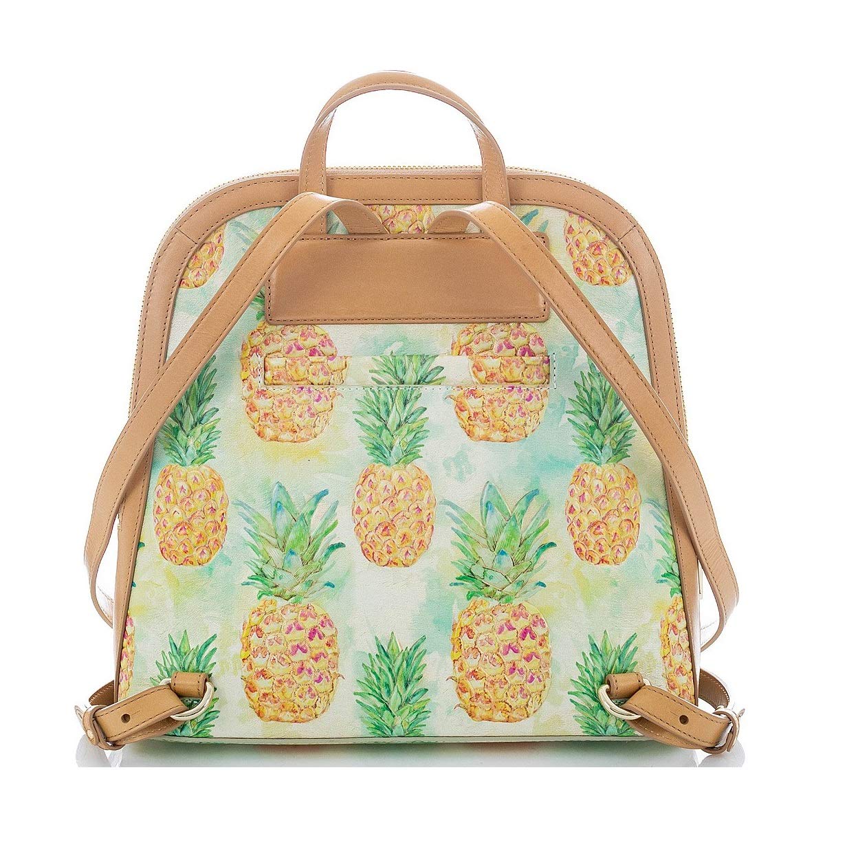 BRAHMIN Women's Pineapple Felicity Backpack - Stylish Leather Handbag for Work, Travel & Daily Use | Pompano Collection in Multi-Colored Design