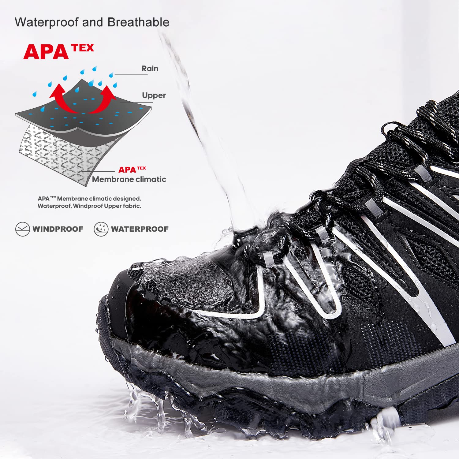 **Men's & Women's Waterproof Hiking Shoes - Breathable Trekking & Outdoor Work Shoes for Jungle & Mountain Climbing - Perfect for Camping, Backpacking & Trail Adventures**