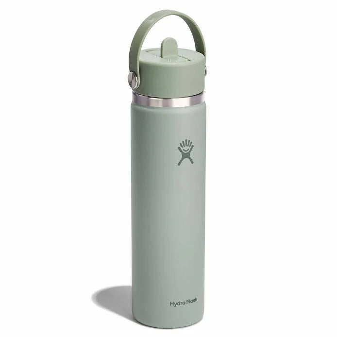 24 oz Wide Mouth Water Bottle with Flex Straw Cap - Leak Proof & BPA Free - Perfect for Gym, Hiking, Travel & Everyday Hydration