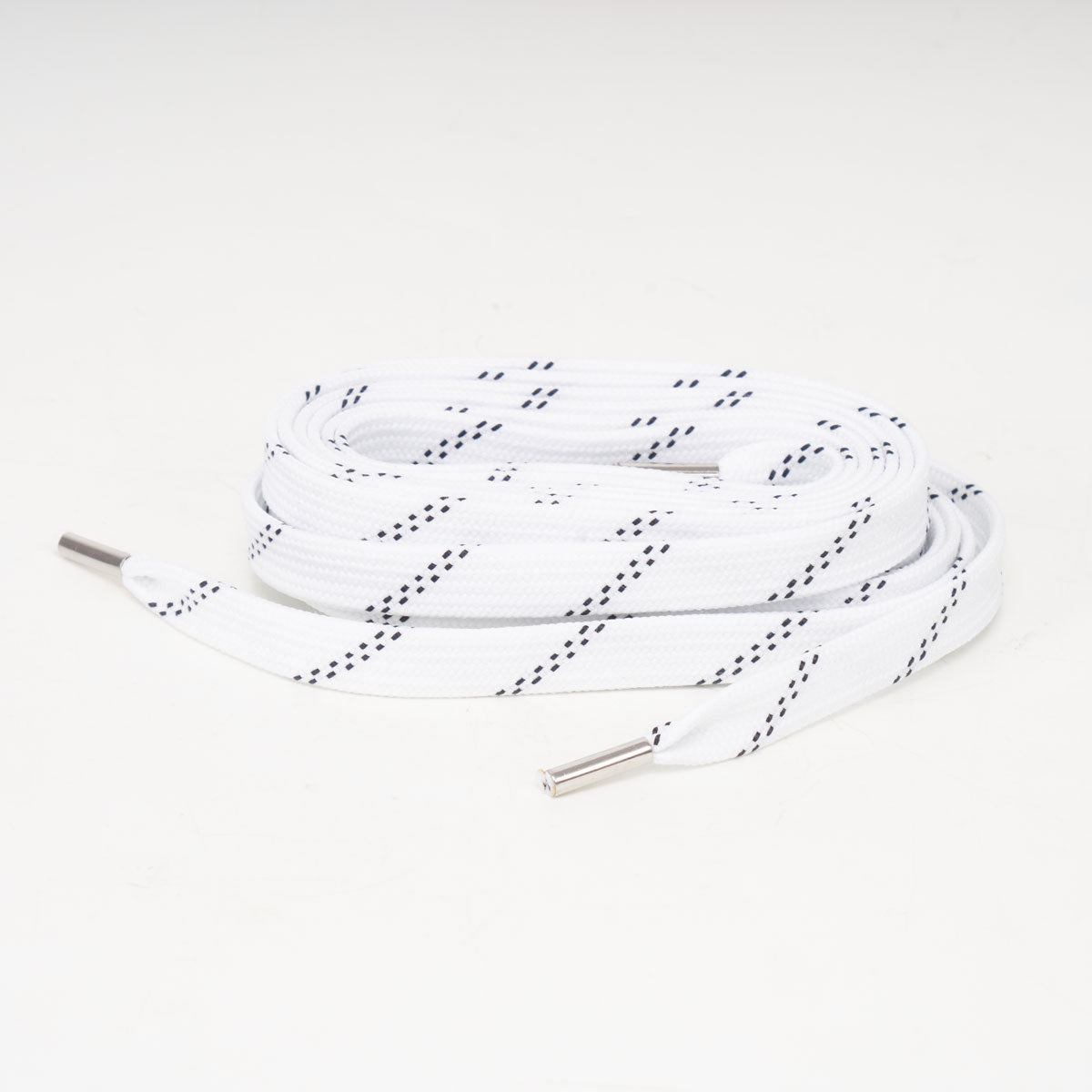 Ground Control Performance Laces with Metal Tips - White - Durable Shoelaces for Running, Basketball & Athletic Shoes - Perfect for Sports & Workout Activities
