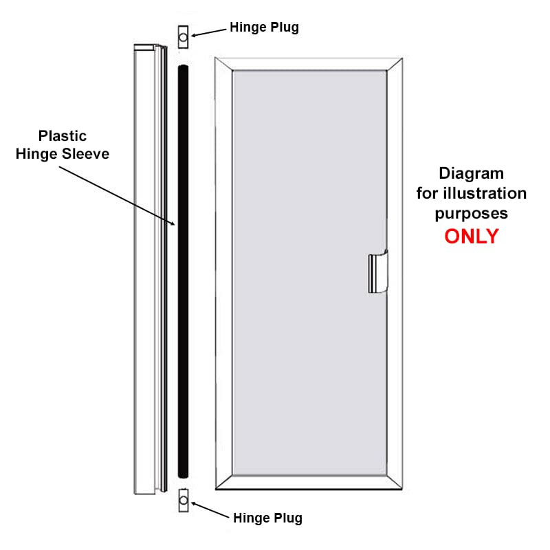 Gordon Glass Plastic Hinge Sleeve for Swing Shower Doors - 72