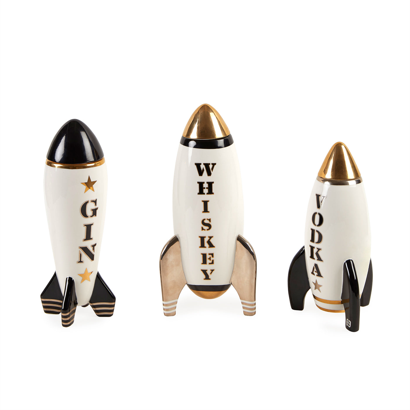 Premium Rocket-Shaped Vodka Decanter Set - Elegant Glass Liquor Dispenser for Home Bar, Parties & Gifts | Perfect for Whiskey, Bourbon & Cocktail Serving