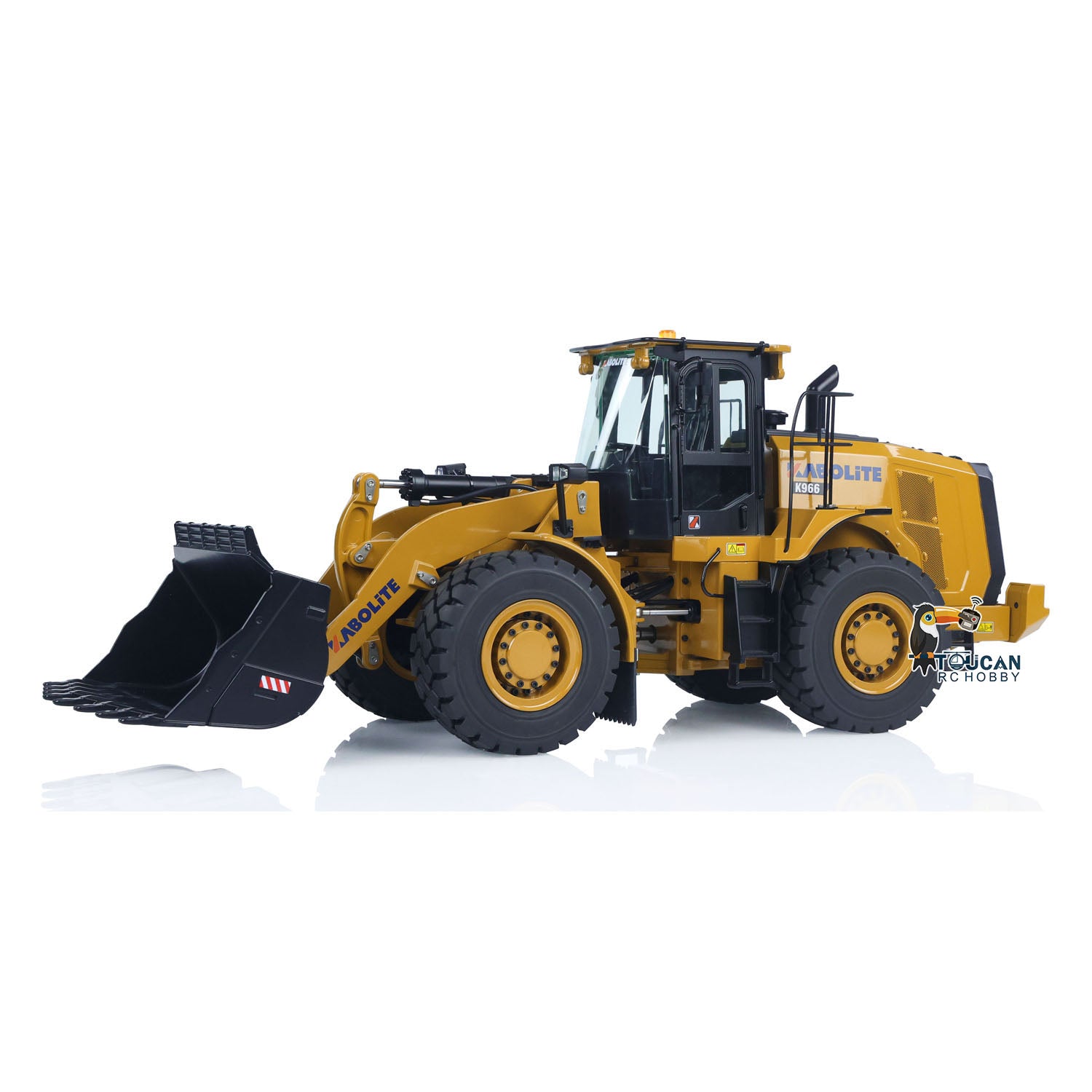 HUINA K966 KABOLITE 2.4Ghz 1/16 Scale Hydraulic RC Loader Truck with 7500mAh Battery & 8-Channel Radio Control - Realistic Construction Toy for Adults and Kids, Perfect for Outdoor Play and Construction Site Simulation